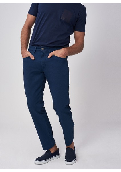 ALTINYILDIZ CLASSICS Erkek İndigo Regular Fit Desenli Pantolon 4A0118200031 fırsatları