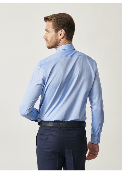 ALTINYILDIZ CLASSICS Erkek Mavi Mavi Ütü Gerektirmeyen Non-ıron Tailored Slim Fit Dar Kesim Gömlek modelleri