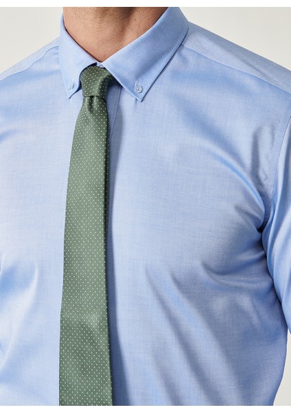 ALTINYILDIZ CLASSICS Erkek Mavi Mavi Ütü Gerektirmeyen Non-ıron Tailored Slim Fit Dar Kesim Gömlek fırsatları