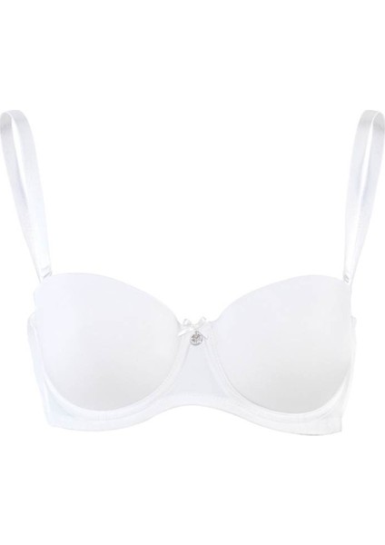 Straplez Destekli Sütyen - 3010 - Beyaz