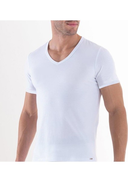 Erkek T-Shirt Silver 9308 - Beyaz