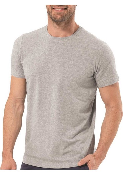 Blackspade- 9306-Erkek Silver T-Shirt-Gri Melanj