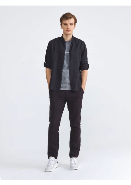 Keten Slim Fit Basic Gömlek fiyatları