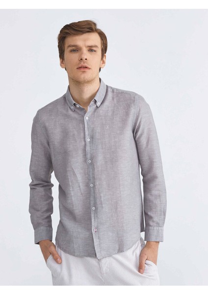 Keten Basic Slim Fit Gömlek
