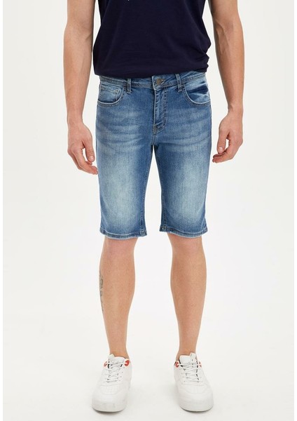 Skinny Fit Jean Bermuda Şort N1643AZ20SM