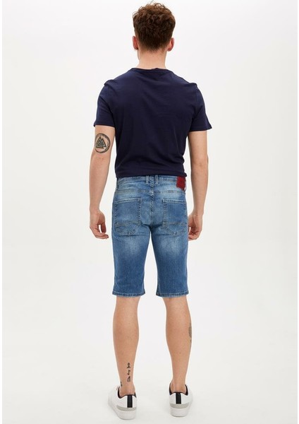 Skinny Fit Jean Bermuda Şort N1643AZ20SM
