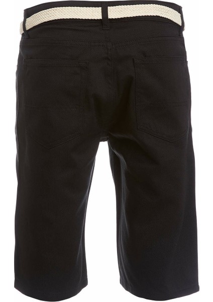 Slim Fit Kemerli Bermuda Şort N4990AZ20SM