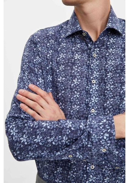 Slim Fit Çiçek Desenli Gömlek N6129AZ20SM modelleri