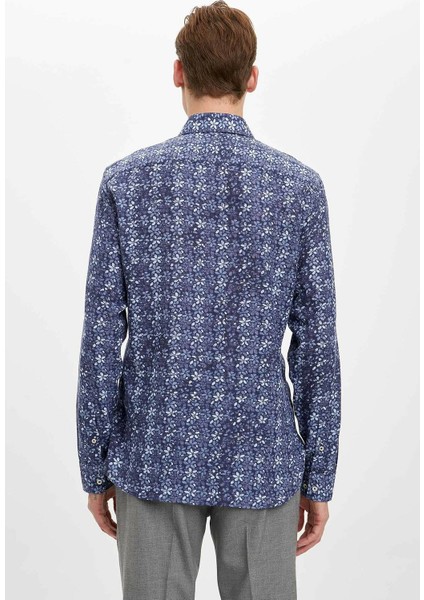 Slim Fit Çiçek Desenli Gömlek N6129AZ20SM fırsatları