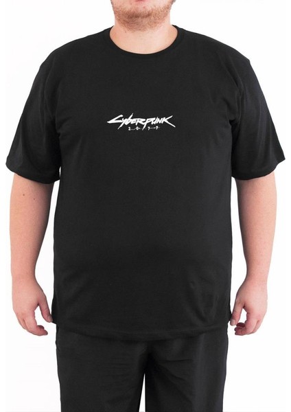 Cyberpunk 2077 Samurai Büyük Beden Siyah Erkek Tişört 4XL