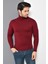 Tena Moda Erkek Bordo Tam Balıkçı Yaka Basic Triko Kazak 1