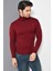 Tena Moda Erkek Bordo Tam Balıkçı Yaka Basic Triko Kazak 2