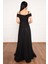 Jessia 13278 Askılı Simli Tül Uzun Elbise 5