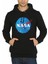 - NASA Siyah Kapüşonlu Erkek Sweatshirt Erkek S 1