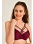 Kadın 1014 Çapraz Askılı Destekli Sütyen Mürdüm 1