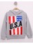 Erkek Çocuk Pullu U.S.A Bayraklı Nakışlı Sweatshirt 1