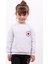 Kız Çocuk Göğsü Kalp Nakışlı Sweatshirt 1