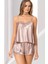 Işlemeli Ip Askılı Kadın Şortlu Pijama Takımı 0025 1