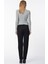 Kadın Geniş Paça Siyah Pantolon-K15P2001-001 2