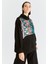 Kadın Kapüşonlu Ve Payetli Siyah Sweatshirt-K2054132-089 3