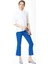 Kadın Kısa Ve Geniş Paça Mavi Pantolon-Y9912012-021 1