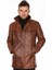 Deri Erkek Kahve Düz Model Deri Parka 1