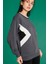 Yolanda - Yuvarlak Yaka Antrasit Sweatshirt M 5