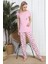 Kadın Kısa Kol Normal Beden Viskon Pijama Takım 2