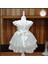 Lili Poupee Kız Bebek Krem Elbise 3'lü Set 3-6 Ay
