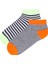 Çok Renkli Erkek Çocuk Neon Striped 2'li Patik Çorap 1