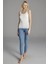 Kırık Beyaz Basic Lace Cami Atlet 4