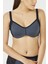 Dark Grey Basic Plus Form Bikini Üstü 1