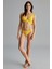 Safran Çizgili Kate Derin V Bikini Üstü 4