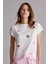 Kırık Beyaz Gingham Daisy T-Shirt 1