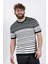 Alexander Gardı Bisiklet Yaka T-Shirt, Yeşil Çizgili (Ag504806) Beyaz-Yeşil M 1