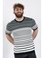 Alexander Gardı Bisiklet Yaka T-Shirt, Yeşil Çizgili (Ag504806) Beyaz-Yeşil M 2
