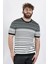 Alexander Gardı Bisiklet Yaka T-Shirt, Yeşil Çizgili (Ag504806) Beyaz-Yeşil M 3