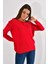 20026175 Triko Tek Cepli Bluz KIRMIZI 3