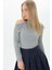 9100936 Yumoş Tek Omuzu Açık İncili Bluz L 2