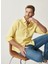 Erkek Sarı Düğmeli Yaka Tailored Slim Fit Oxford Gömlek 3