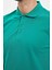 Regular Fit Polo Yaka Basic Kısa Kollu Yeşil Tişört M7676AZ20SP 3