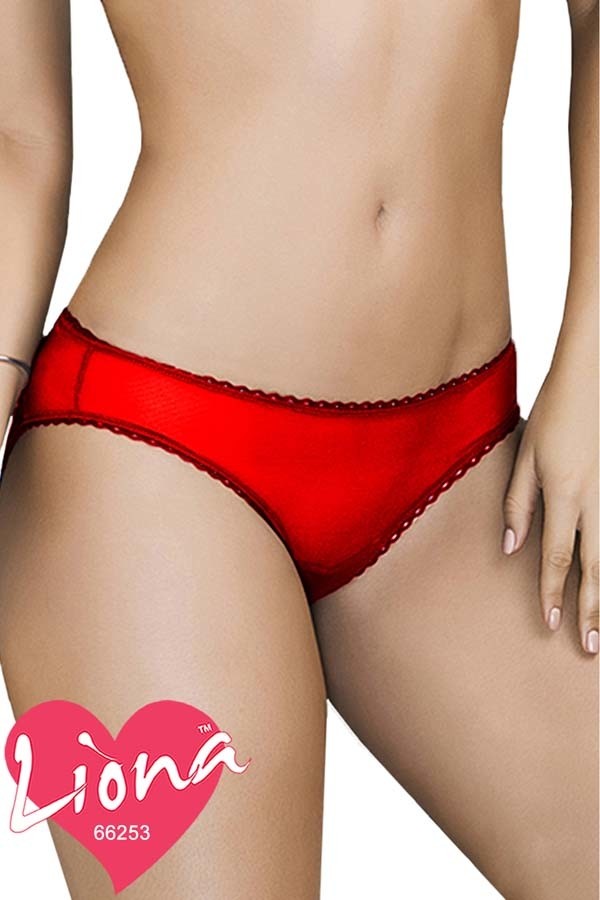 Liona Özel Bölgesi Açık Kırmızı Dantelli Tanga görsel 2