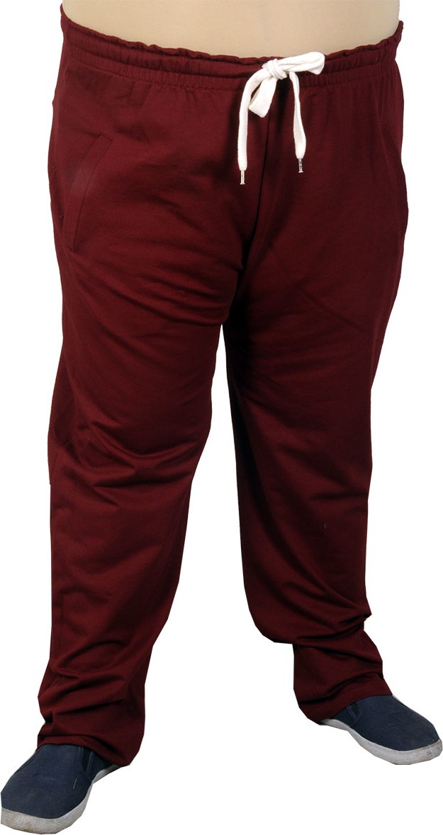 ModeXL Büyük Beden Erkek Eşofman Altı Classic 2 Ip 11100 Bordo görsel 8