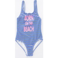 Penti Beyaz - Mavi Kız Çocuk Neon Slogan Mayo