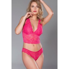Moonlight Kapsız Dantelli Kalın Askılı Bralet Sütyen Takım 8001