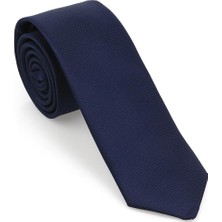 Brianze Lacivert Oxford Model Mendilli Slim Kravat-Brianze