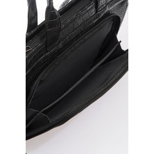 Sergio Giorgianni Luxury SG071219 Kroko/siyah Unisex Evrak Çantası