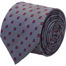 ALTINYILDIZ CLASSICS Erkek Gri-bordo Desenli Nano Kravat