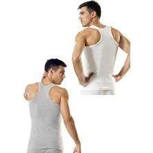 Namaldı 6'lı Arkası Çarpraz  Pamuk Ribana Erkek Atlet