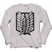 Kendim Seçtim Attack On Tıtan Regıments Scout Symbol Uzun Kollu Sweatshirt